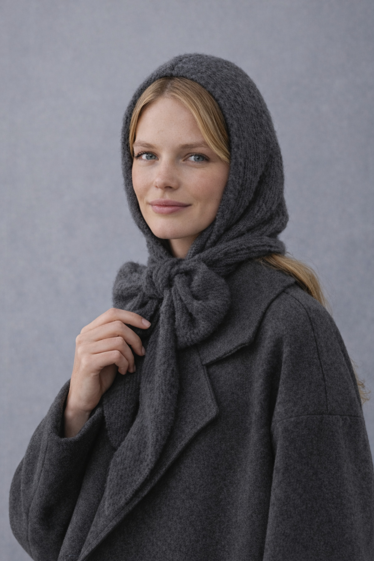 Wega Moda  Kadın Yumoş Atkılı Balaclava – Kışlık Bere ve Boyunluk Detaylı Şapka | %100 Yün - Balaclava - Görsel 3