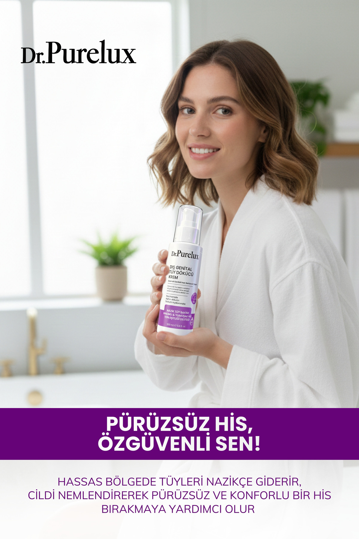 Dış Genital Bölge İçin Hassas Tüy Dökücü Krem – Pürüzsüz His ve Ton Eşitleyici 100 ml — tüy2 — تصویر 6 از 7