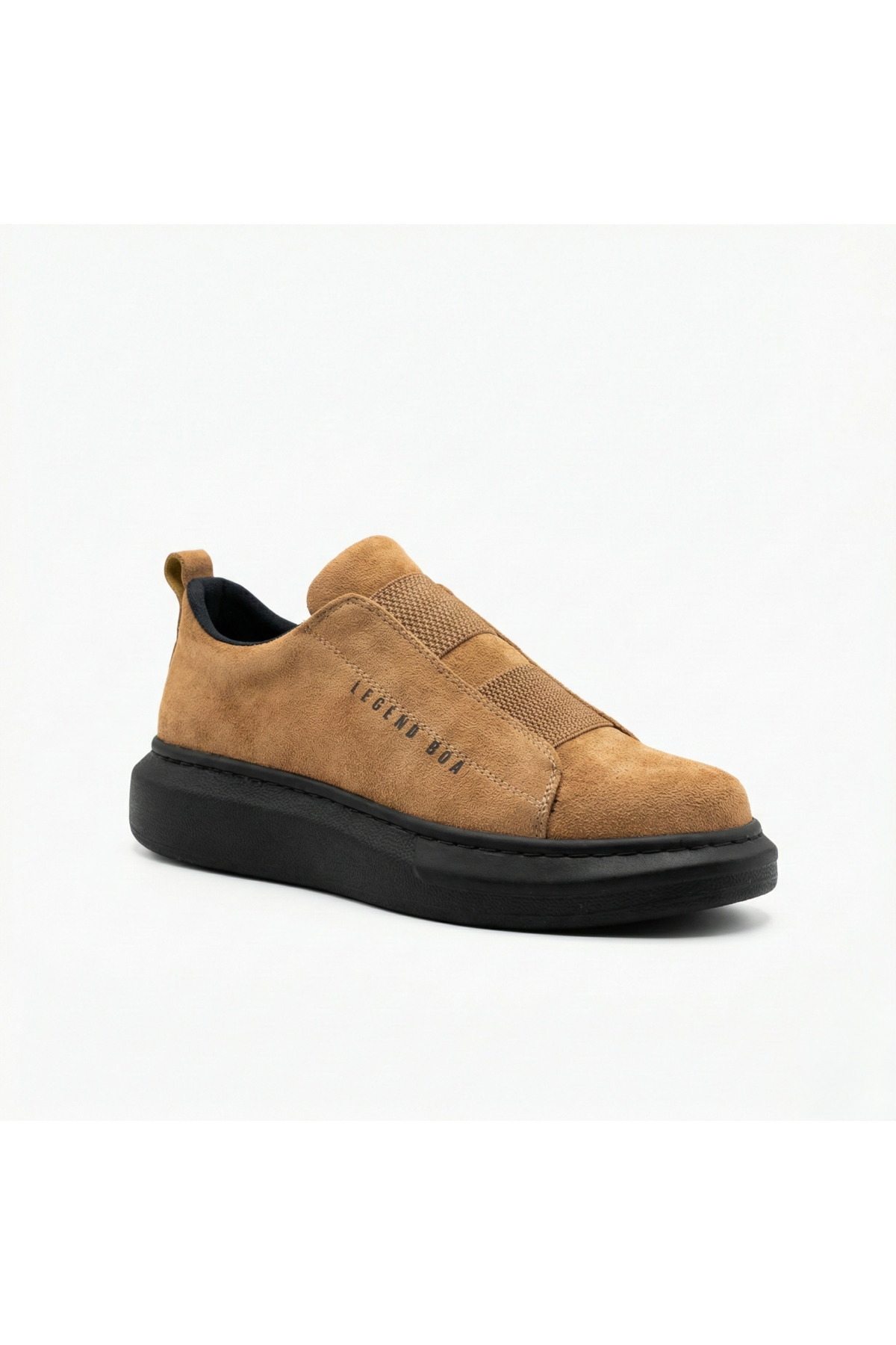 BA0307 BOA Tan Faux Leather Casual Men's Shoes – Soft Insole