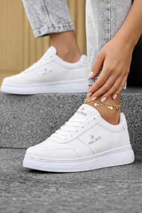 Projack Beyaz Günlük Spor Ayakkabı Kadın Erkek Unisex Sneaker