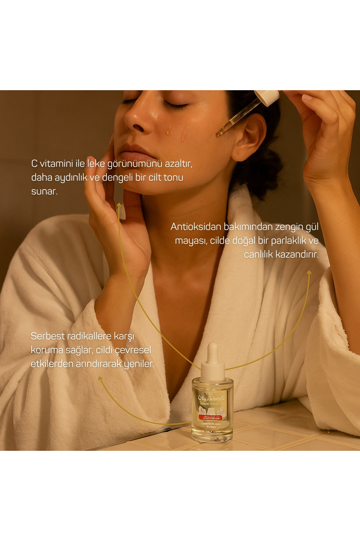 Gül Mayası Ve C Vitamini Içerikli Aydınlatıcı - Leke Karşıtı Serum — SGVCS30 — تصویر 2 از 4