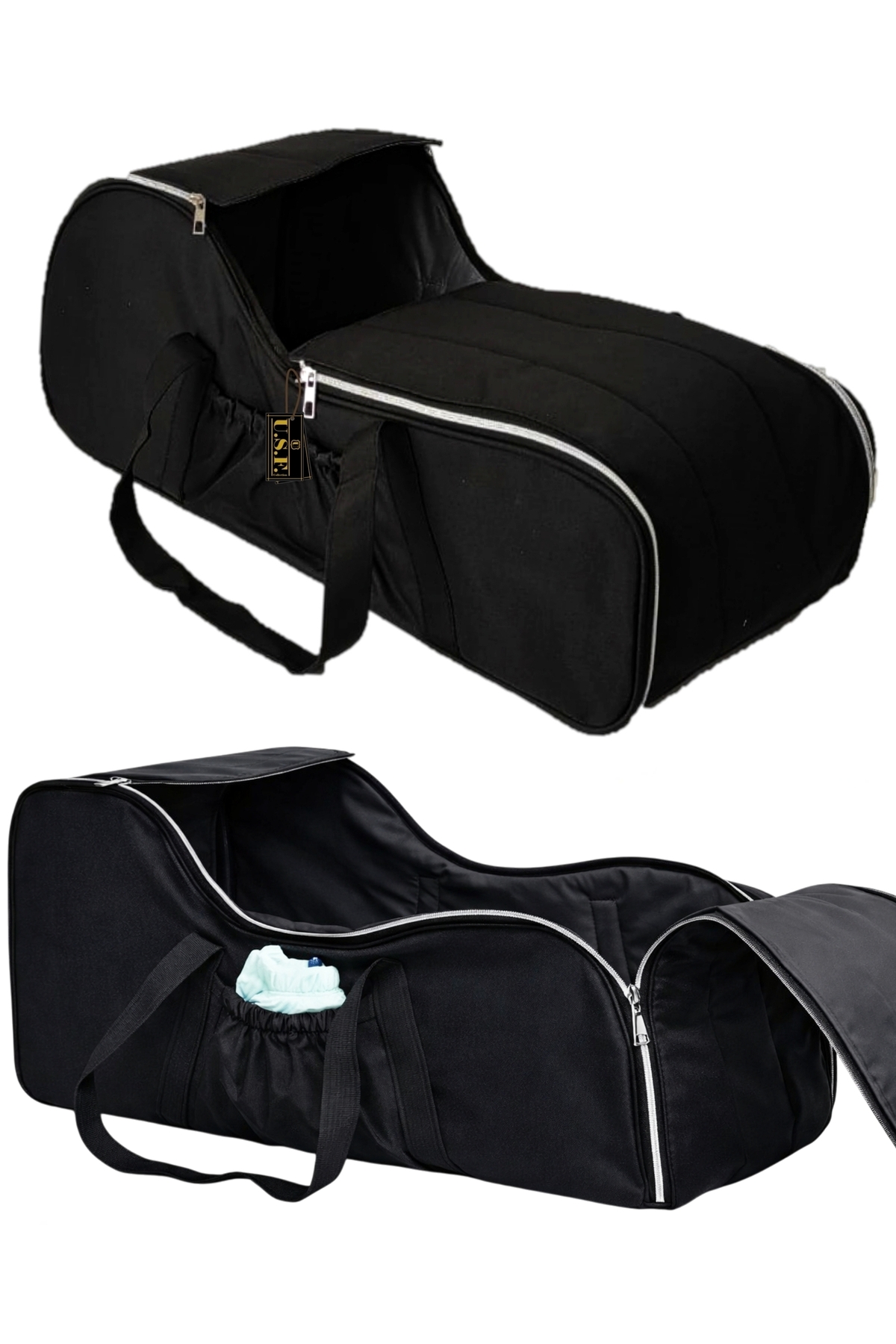 USF Portbebe Ana Kucağı Puset Bebek Taşıma Anne Bebek Bakım Çantası - Ikili Set fotoğrafı 5 (önizleme)