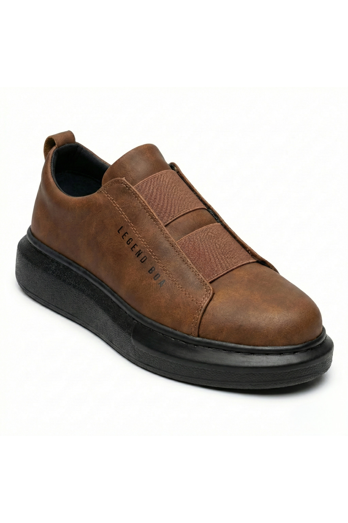 BA0307 BOA TAN Faux Leather Casual Men's Shoes – Soft Insole