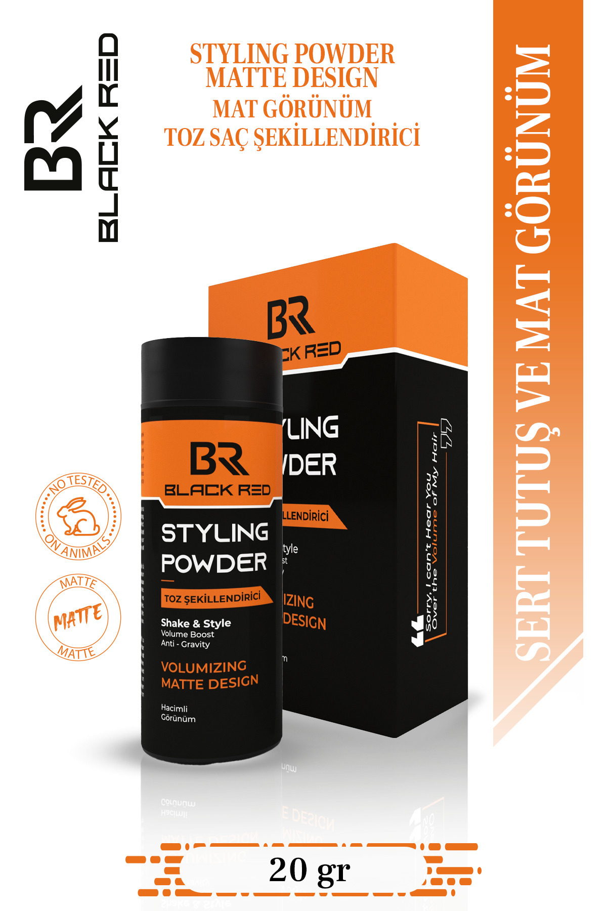 Black Red Saç Şekillendirici Toz Wax Hacimli ve Mat Görünüm