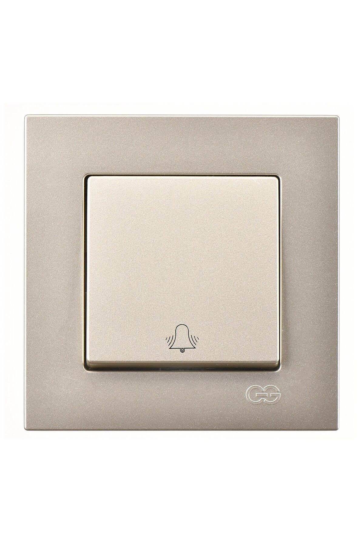 Eqona Metallic Beige Ring Button