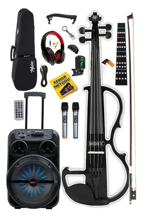 Midex RCZ-606BK-PAK Elektro Keman Taşınablir Şarjlı Hoparlör Mikrofon Çanta F...