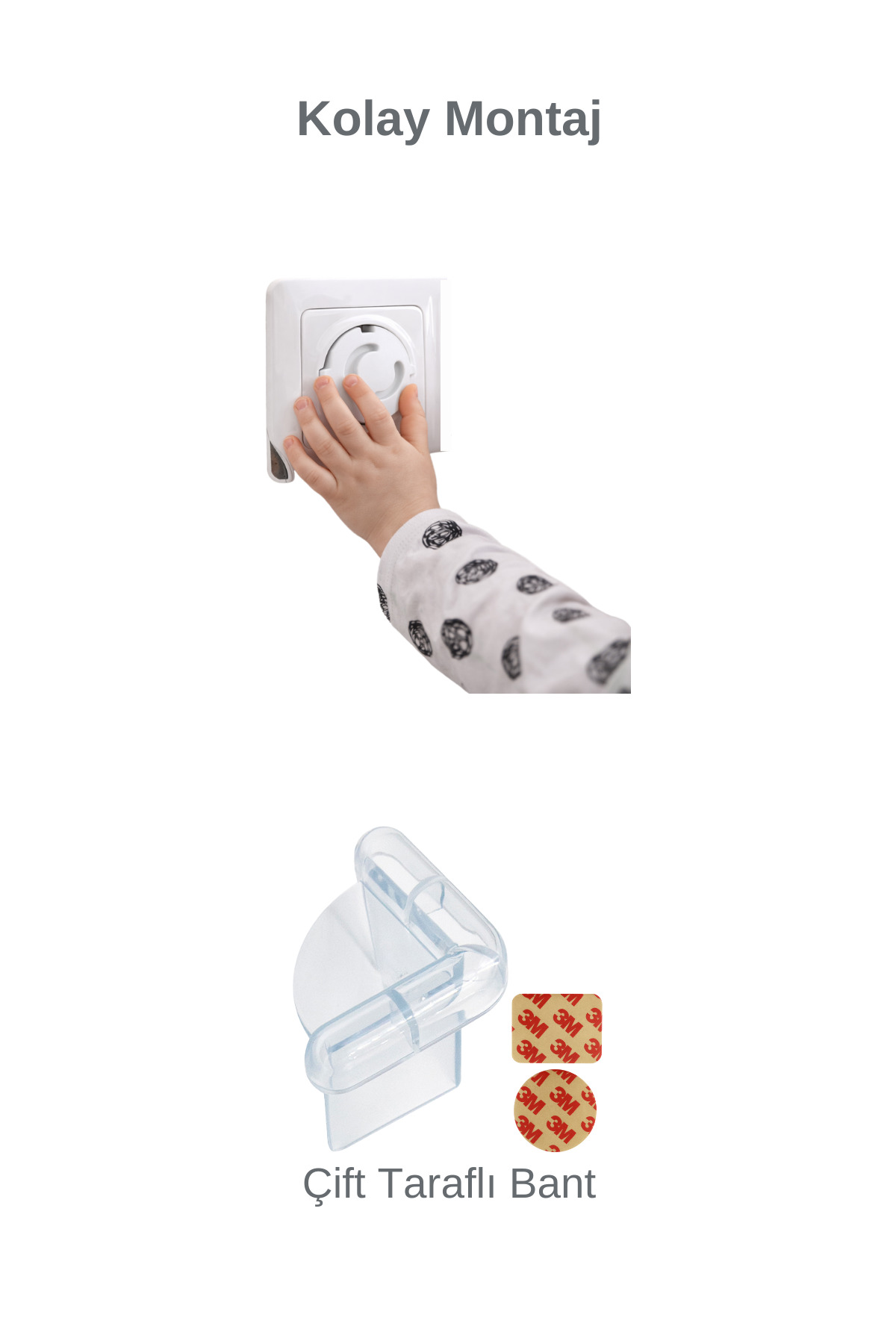 ketbox 6 Adet Priz Kapatıcı Ve 4 Adet Silikon Köşe Koruyucu 3m Bantlı Çocuk Bebek Güvenlik Set fotoğrafı 3 (önizleme)