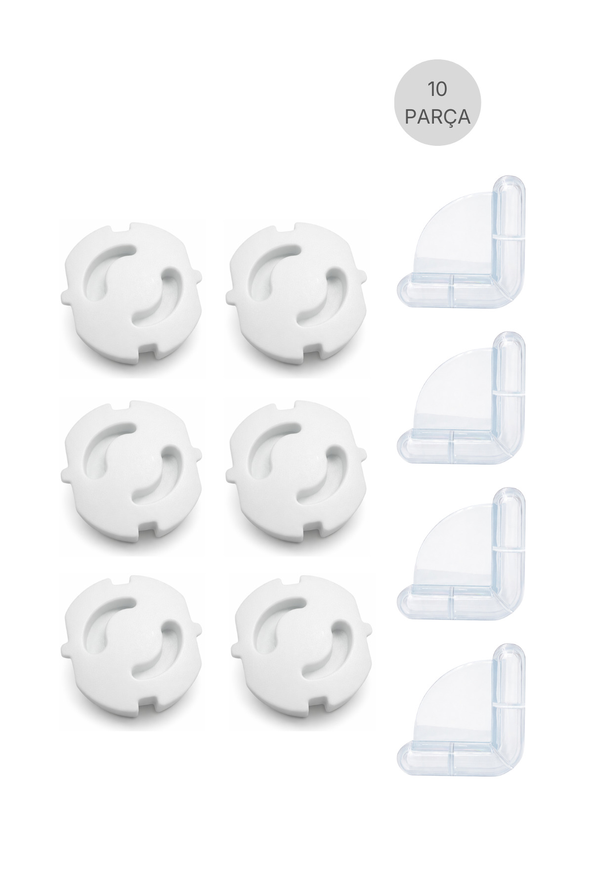 6pcs Socket Closer And 4pcs Silicone Corner Protector 3m Band Kids Baby Safety Set