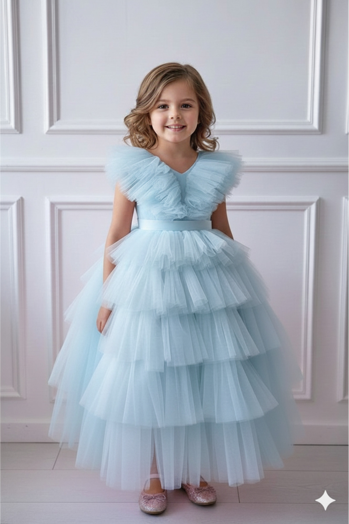 Asel Kids KIZ ÇOCUK TASARIM PARTİ TÜL ELBİSE