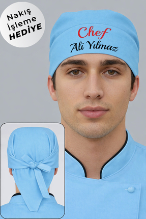 Üniformanya İsimli Aşçı Bandana İsim Hediyeli Aşçı Bandana Şef Bandana Aşçı B...