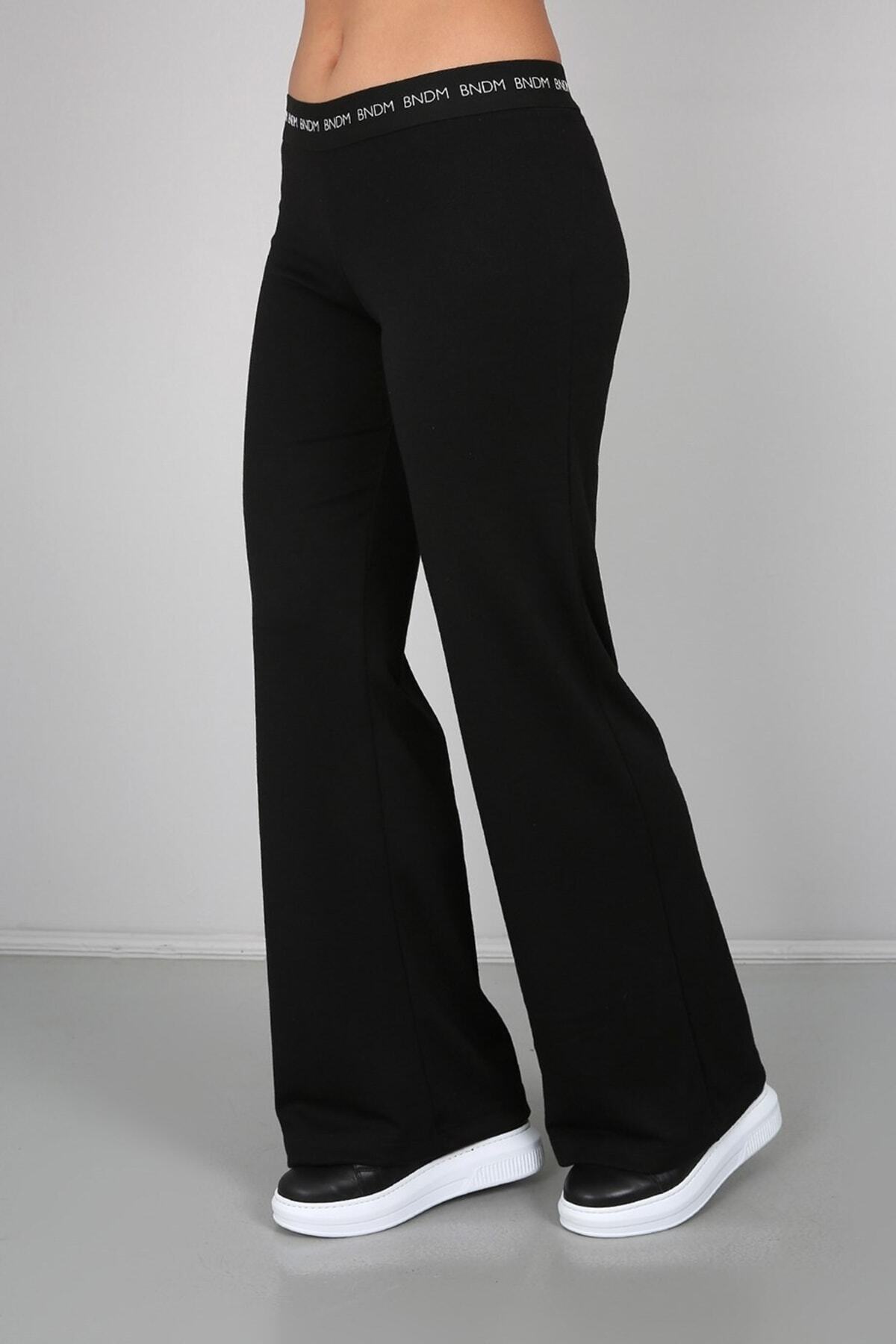 Wide Leg Pants with Black Ribbon Detail