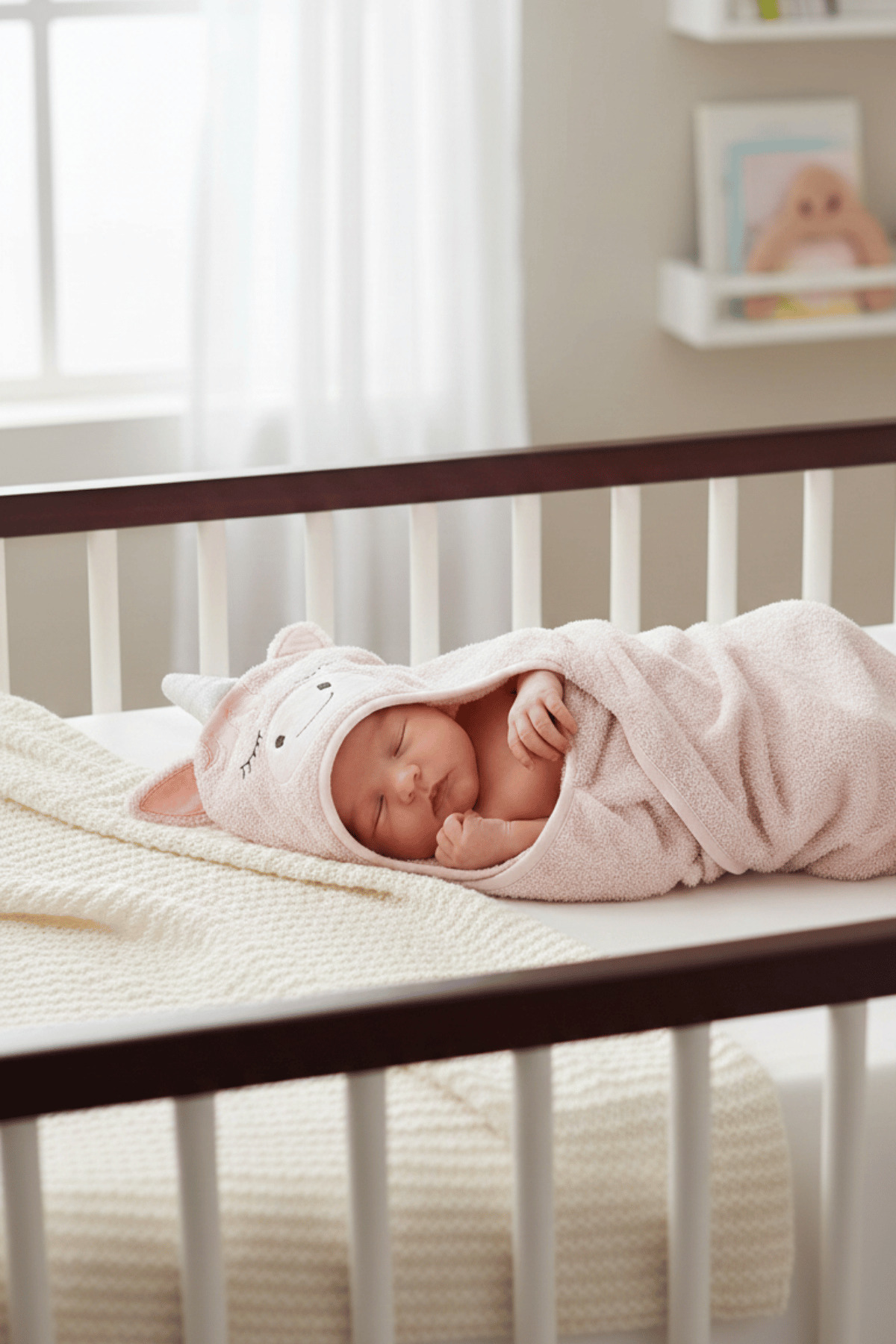 Unicorn Towel Swaddle Slipper Set