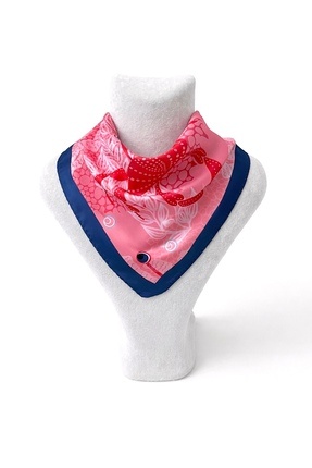 Vanelia Yengeç Desenli Fular Bandana - Pembe