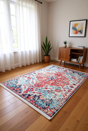 BLGHOME Dokuma Tabanlı Dijital Baskı Halı BLG3806