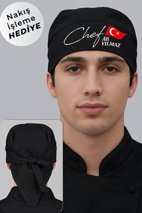 Üniformanya İsimli Aşçı Bandana İsim Hediyeli Aşçı Bandana Şef Bandana Aşçı B...