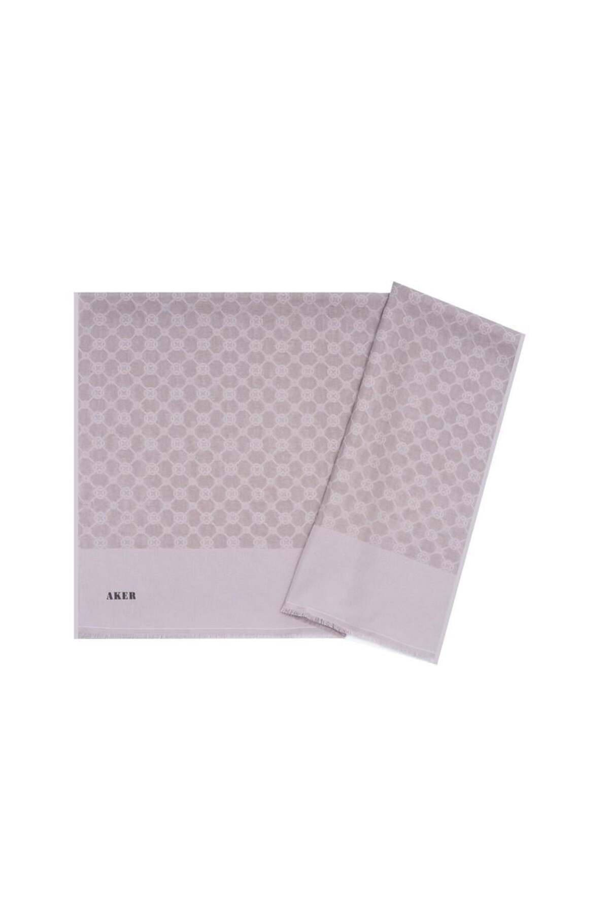 Aker  Elegance Monogram Şal - 1090100-933 - Bej - Görsel 3