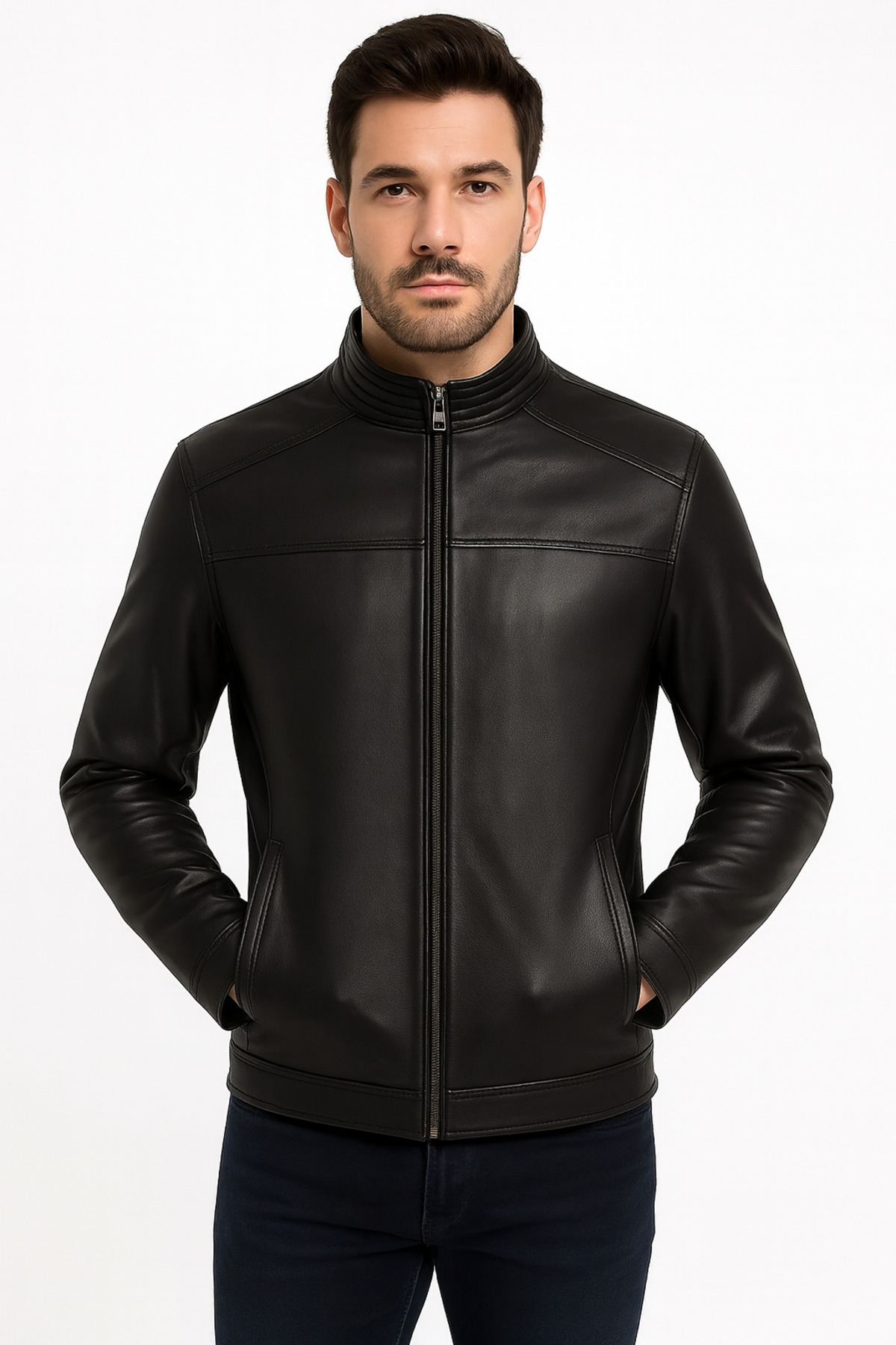 duarte deri  Hakiki Deri Erkek Siyah Deri Mont Raphael