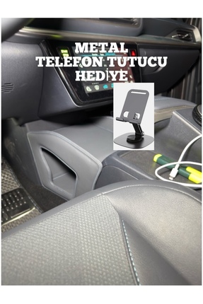 DO deri oto aksesuar TOGG T10F ORTA KONSOL STANTDI FÜME RENK