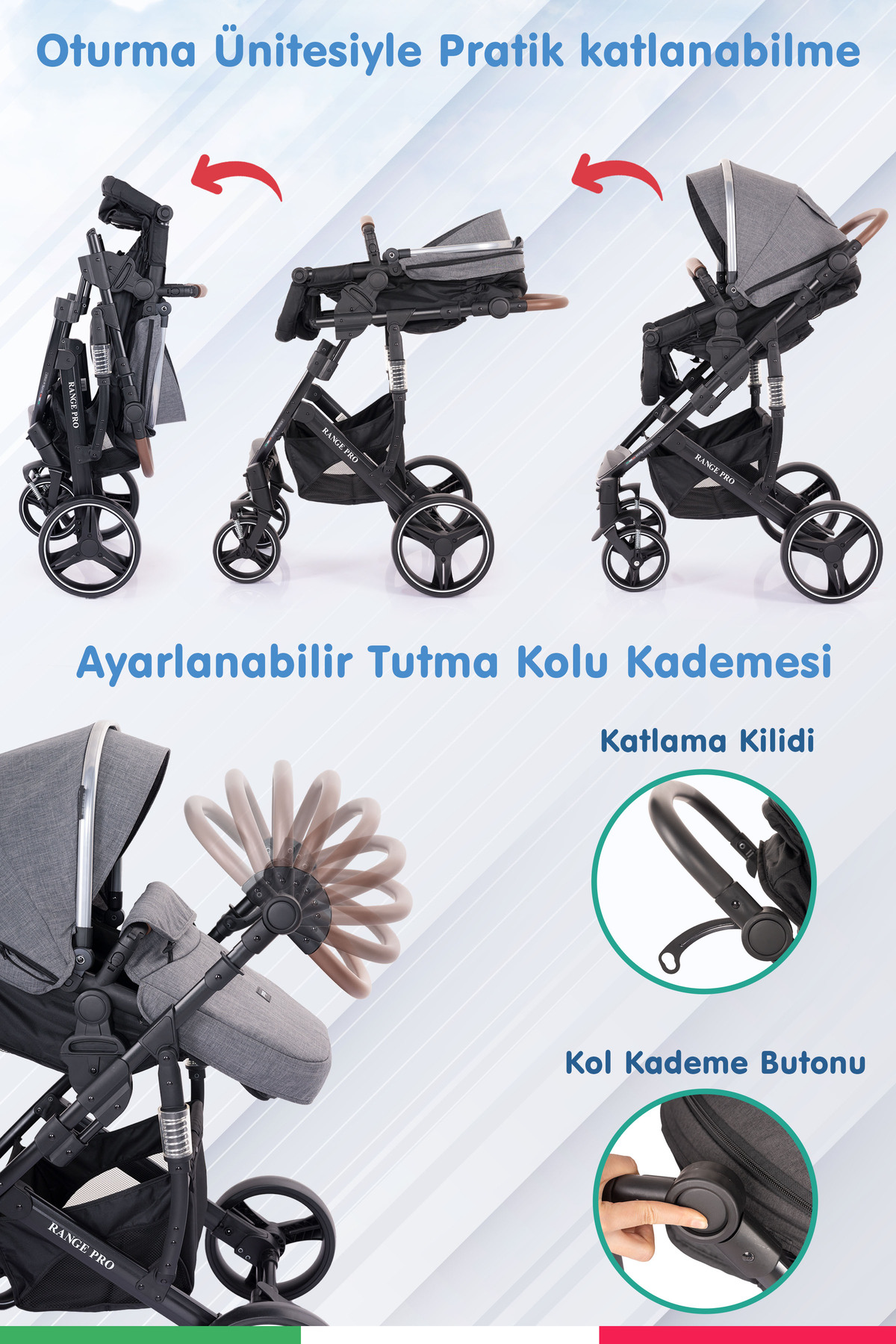 Prego Prego Range Çift Yönlü Portbebeli Bebek Arabası fotoğrafı 3 (önizleme)