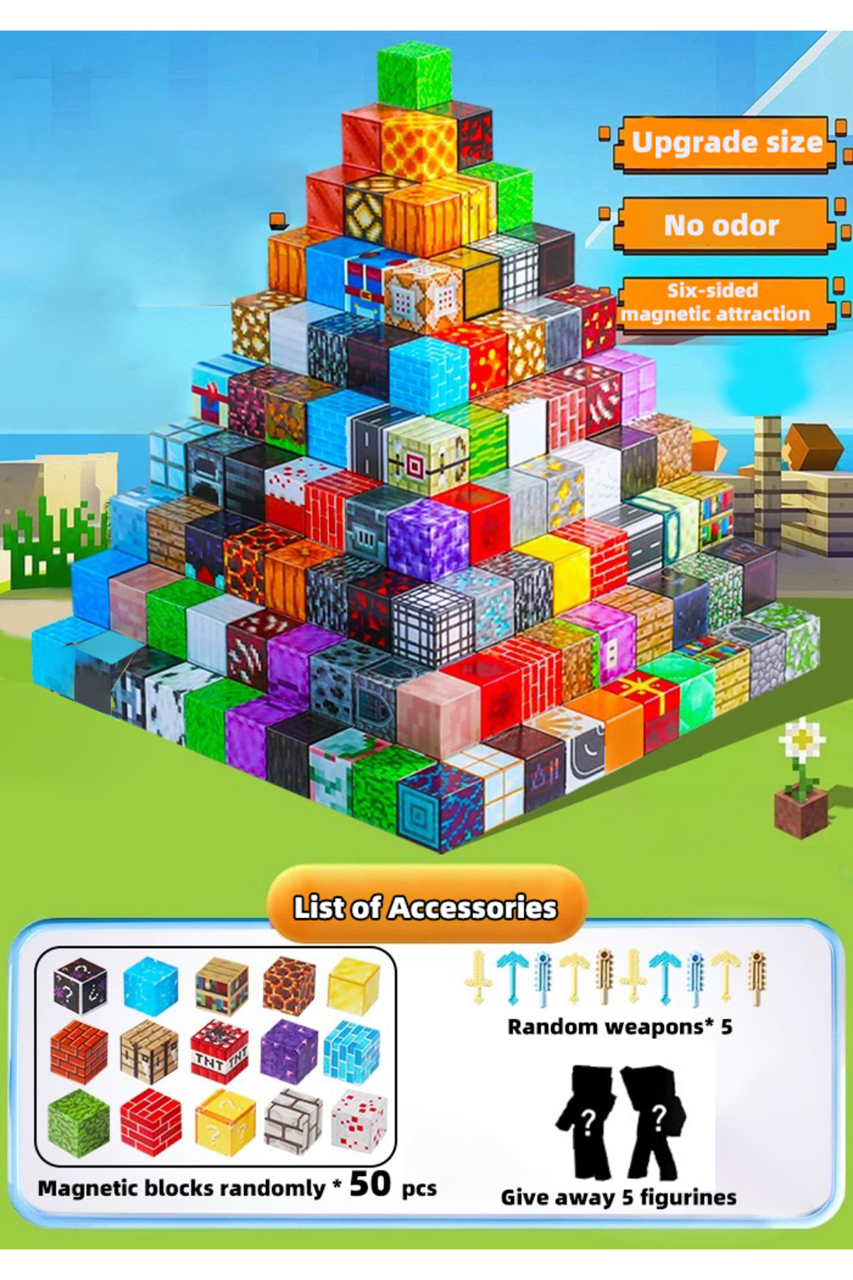 Choice 55PCS Magnetic building blks toy building blks full set of children's ...