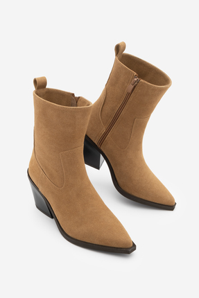 Marjin Kadın Kovboy Sivri Burun Western Bot Fetya Taba