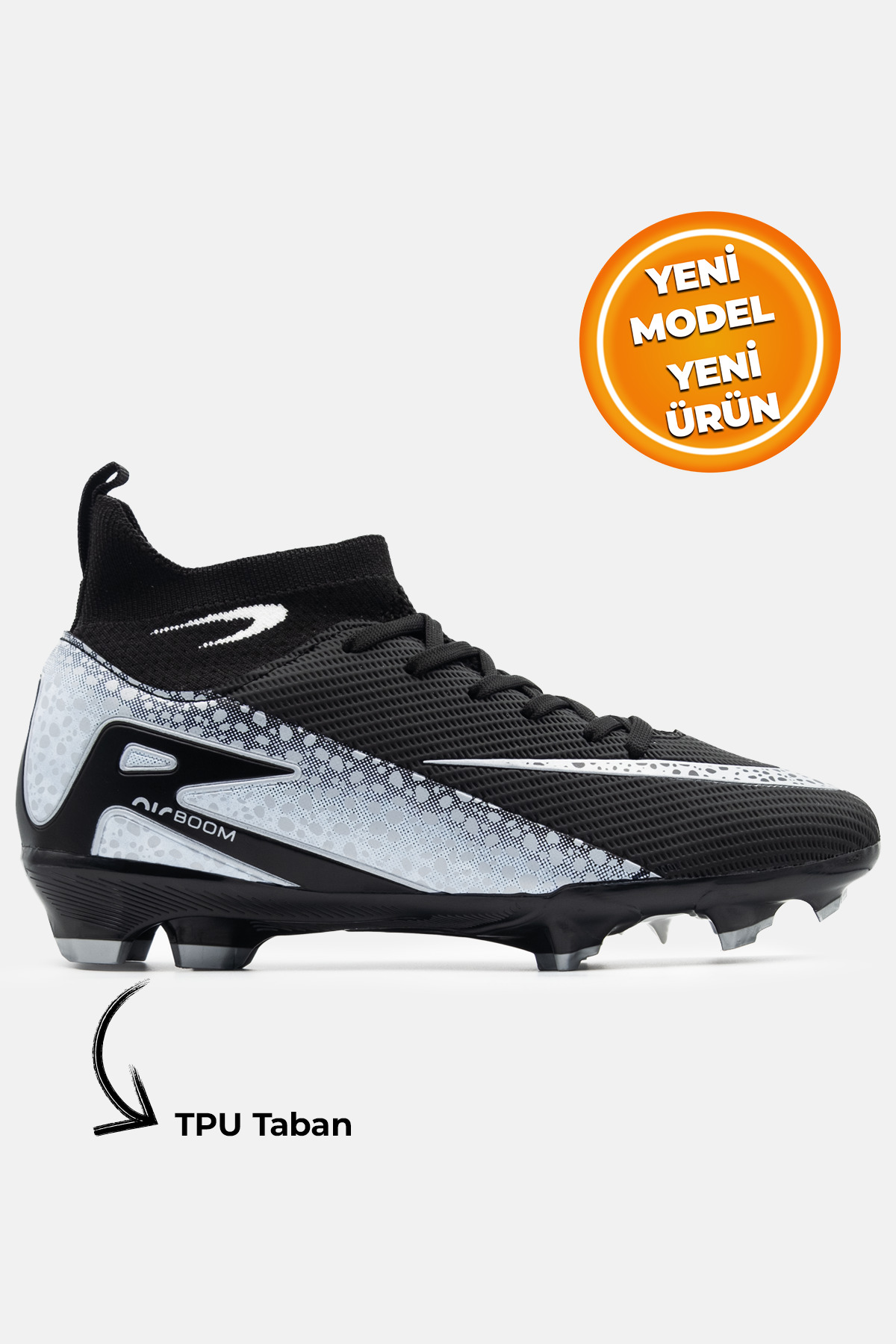 Beınsteps Erkek Krampon Yarım Boğaz Çoraplı Ayağı Saran Krampon Futbol Ayakkabısı