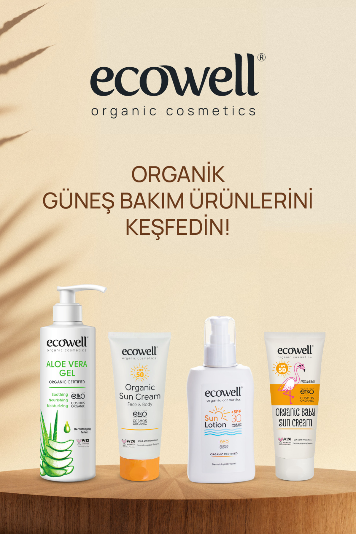 Ecowell Organik Güneş Losyonu, 30 Spf, Vegan Sertifikalı, Mineral Filtre Yüz Ve Vücut, Uva Uvb Koruma 150 ml fotoğrafı 4 (önizleme)