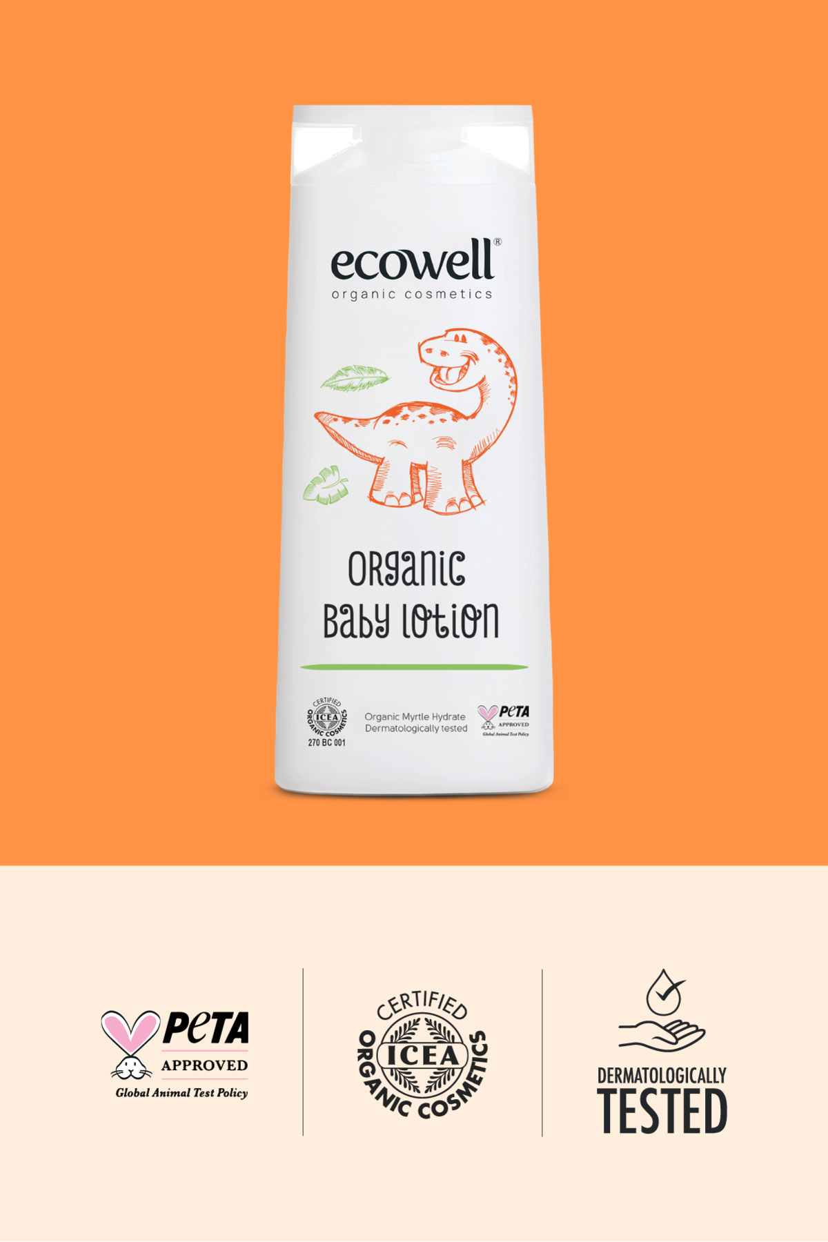 Ecowell Bebek Yüz Ve Vücut Losyonu, Organik & Vegan Sertifikalı, Nemlendirici Bebe Kremi, Parabensiz, 300ml fotoğrafı 3 (önizleme)