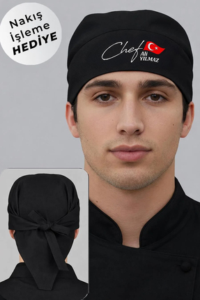 Üniformanya İsimli Aşçı Bandana İsim Hediyeli Aşçı Bandana Şef Bandana Aşçı B...