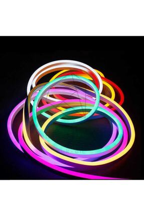Ema Dükkan 12v 5 Metre Rgb Neon Led Prize Tak Çalıştır Kumandalı Neon Esnek N...