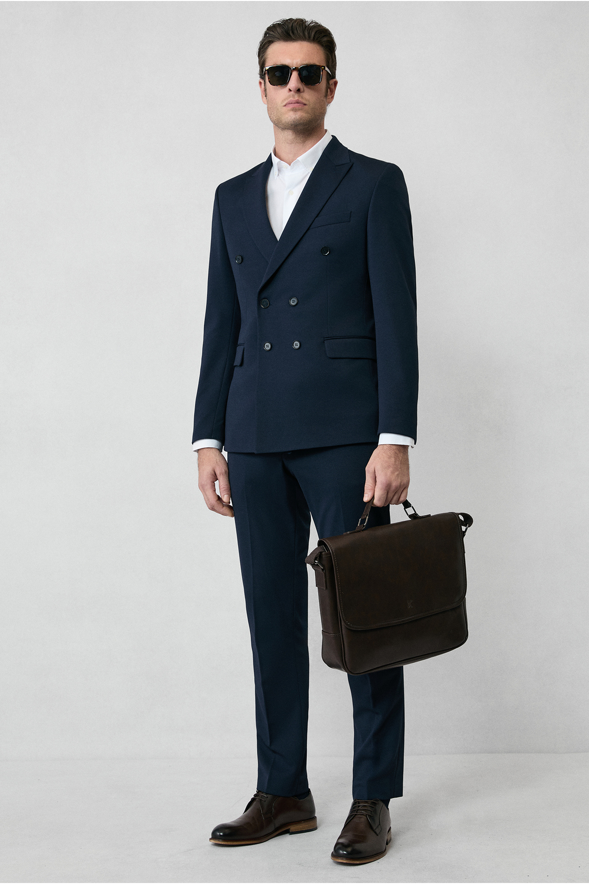 Kiğılı  7 Drop Slim Fit Dar Kesim Mevsimlik Kruvaze Takım Elbise - Görsel 3