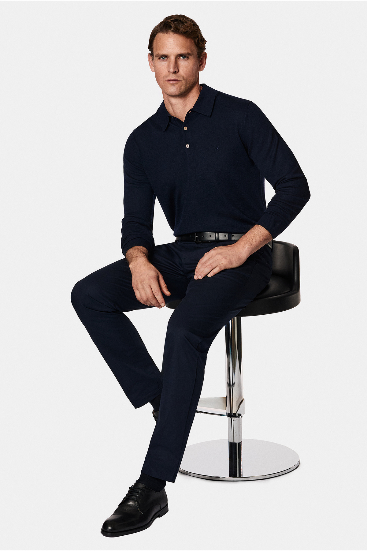 کیگیلی ژاکت بافتنی پشمی دکمه‌دار یقه پولو سایز معمولی