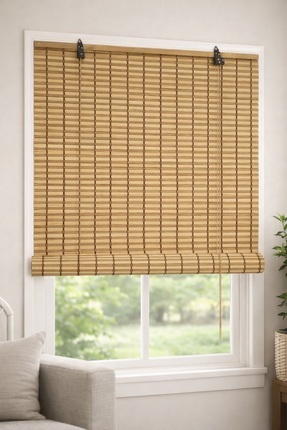 NAVAGREY BAMBU STOR PERDE NATURAL