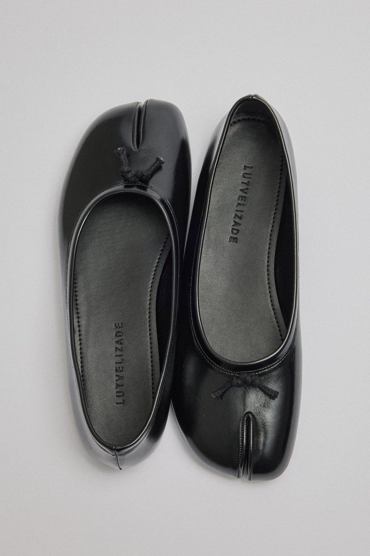 LUTVELIZADE  Babet 2516 - Parmak Arası Düğüm Detaylı Siyah Kadın Babet - Görsel 6