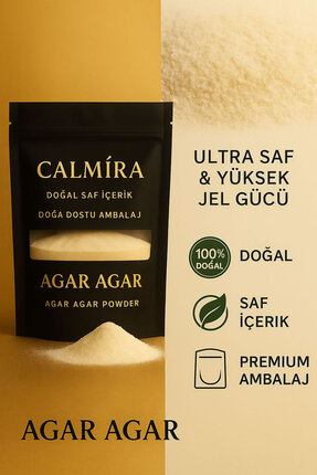 CALMİRA Agar Agar (900 Blom) 85gr Su Yosunu Özütü (BİTKİSEL JELATİN)