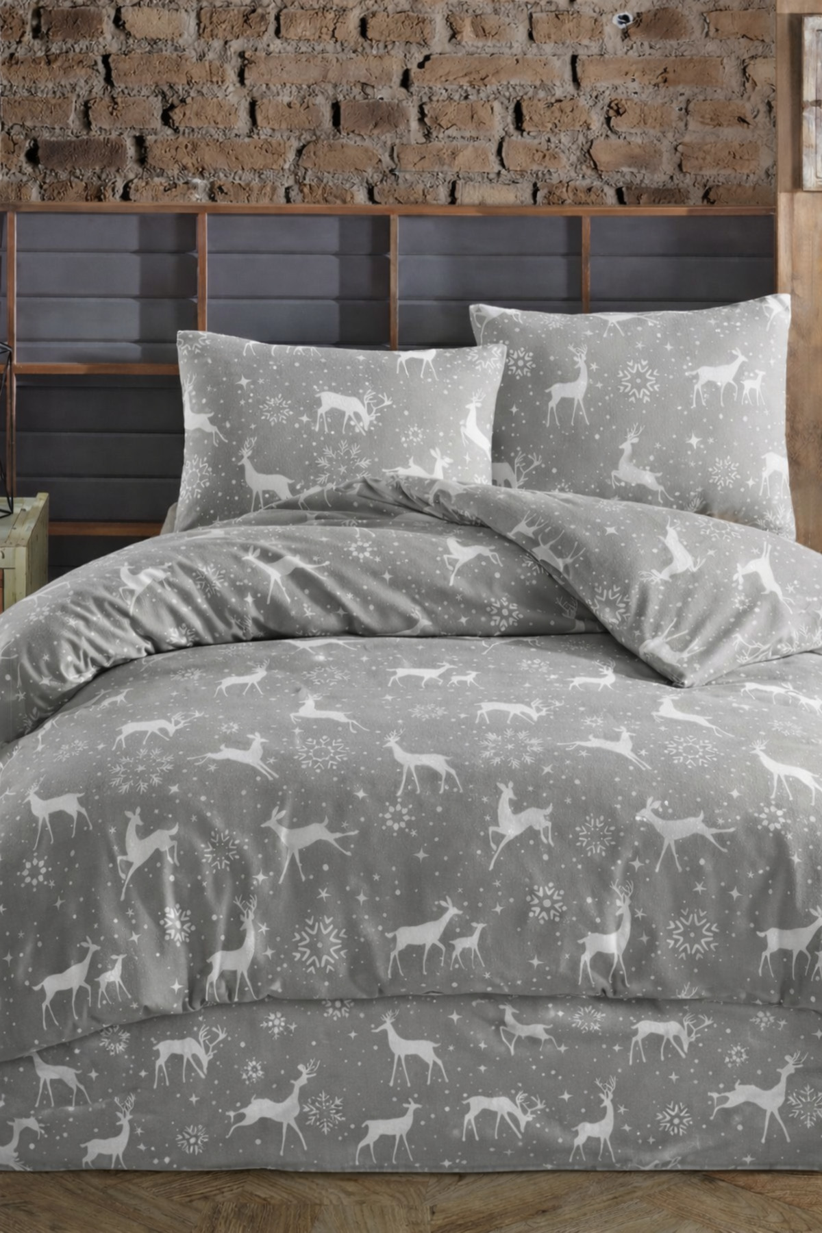 Flannel Flannel Winter 100% Cotton Double Duvet Cover Set Navidat