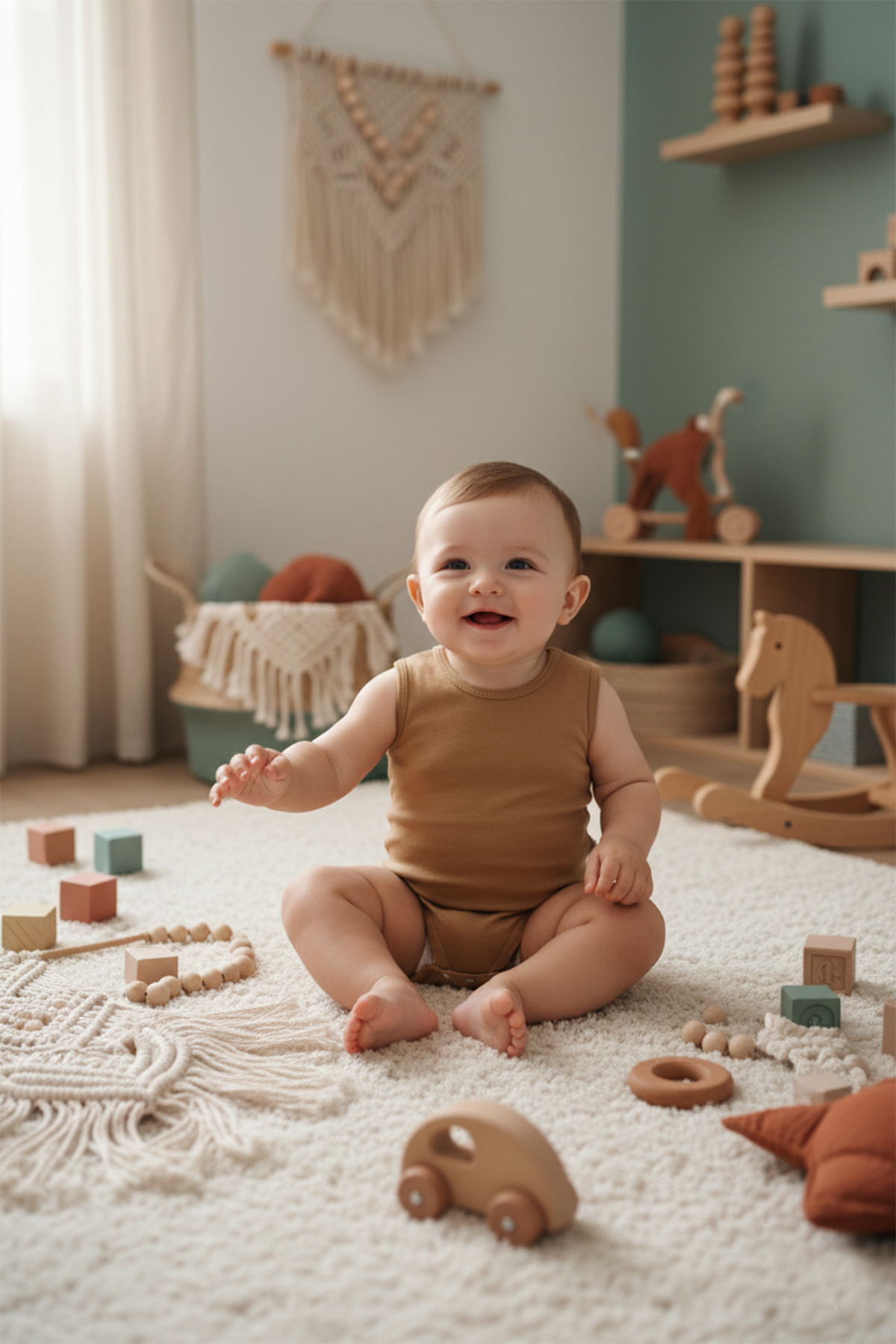 MAHFEL %100 Organik Pamuklu Çıtçıtlı Kolsuz Bebek Body Zıbın 3lü Paket fotoğrafı 5 (önizleme)