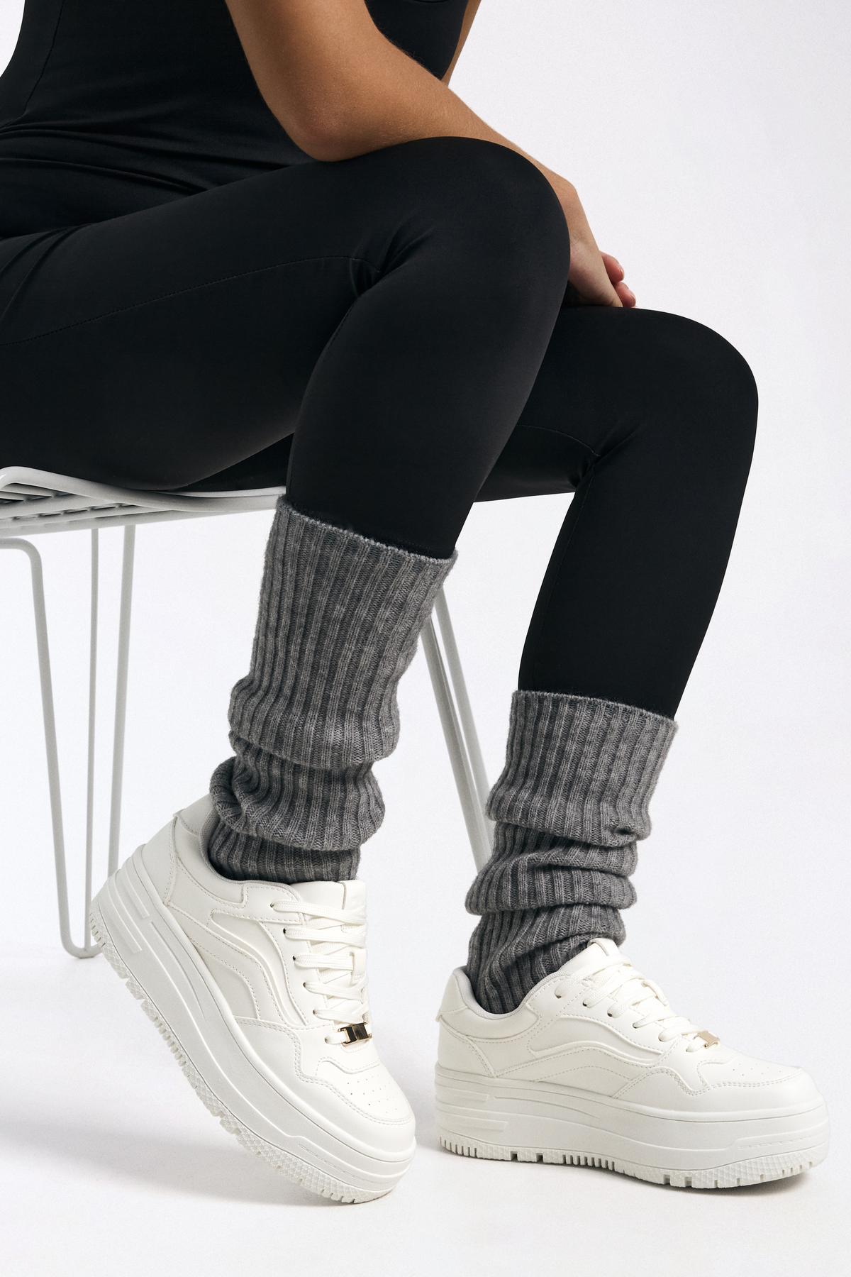 Bershka  Kalın tabanlı spor ayakkabı - Görsel 5