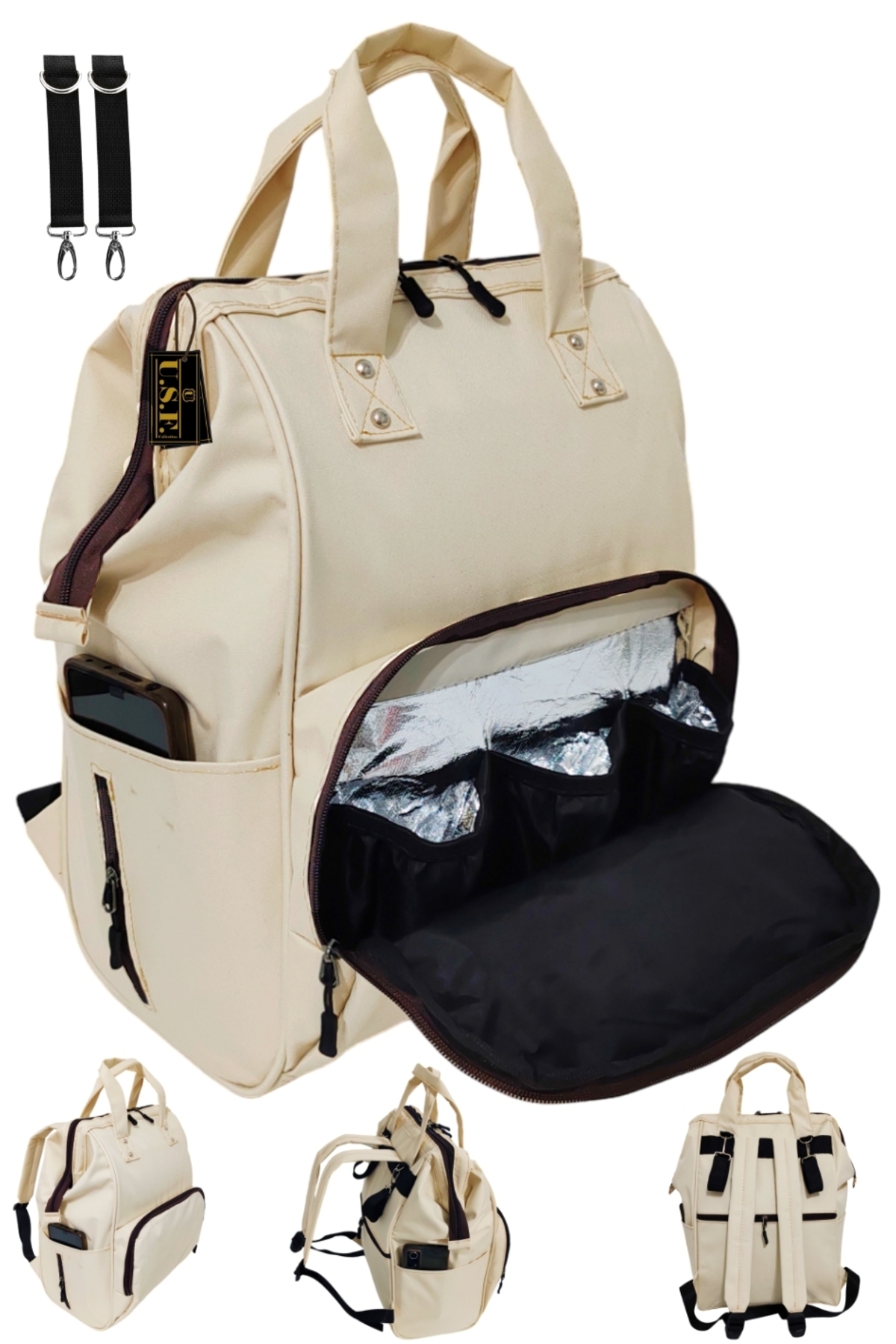 USF Portbebe Ana Kucağı Bebek Taşıma Çift Yönlü Kanguru Bebek Bakım Çantası 3 Lü Set fotoğrafı 4 (önizleme)