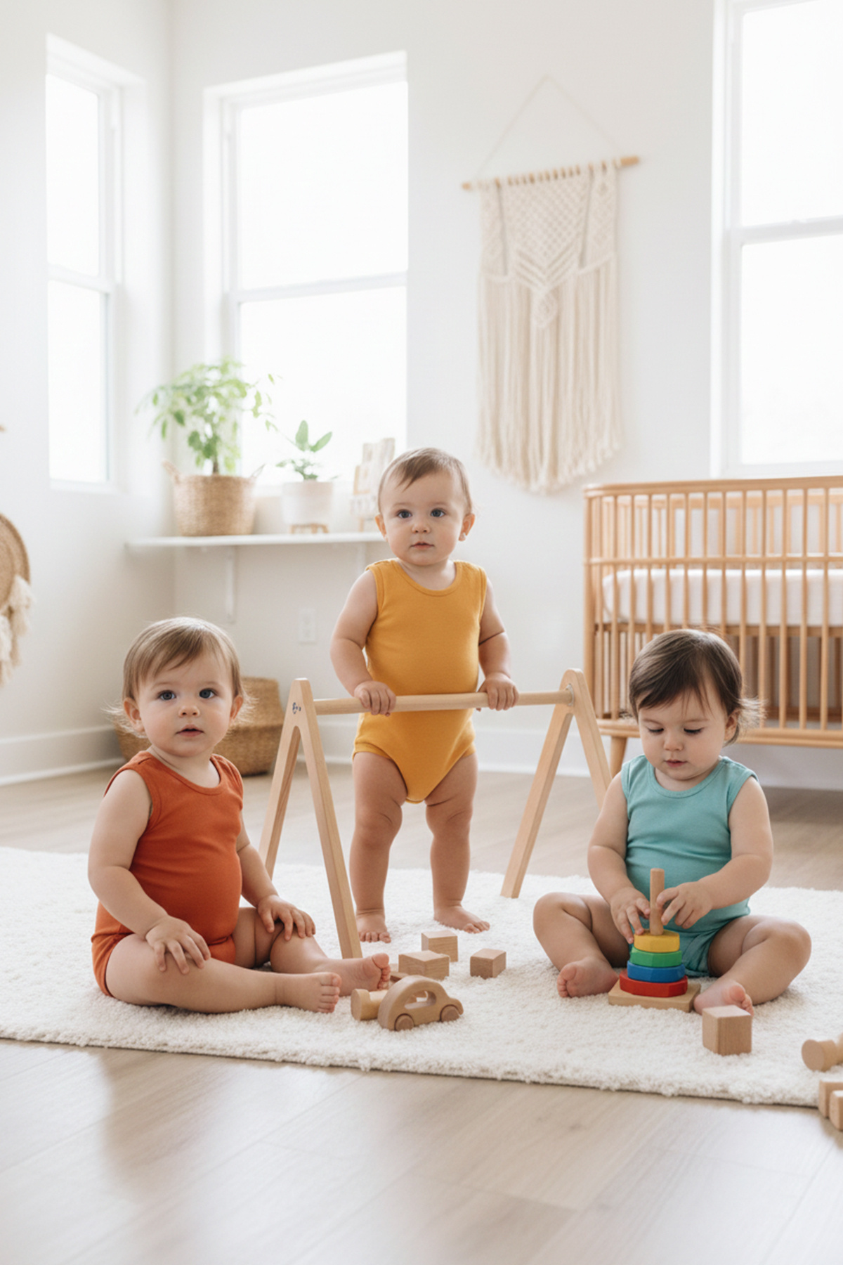 MAHFEL %100 Organik Pamuklu Çıtçıtlı Kolsuz Atlet Bebek Body Zıbın 3lü Paket fotoğrafı 2 (önizleme)