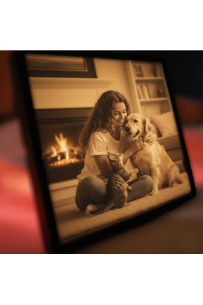 ScaleWorks "Kişiye Özel" Işıklı Litofani Gece Lambası - 10x10cm [1:1] Fotoğra...