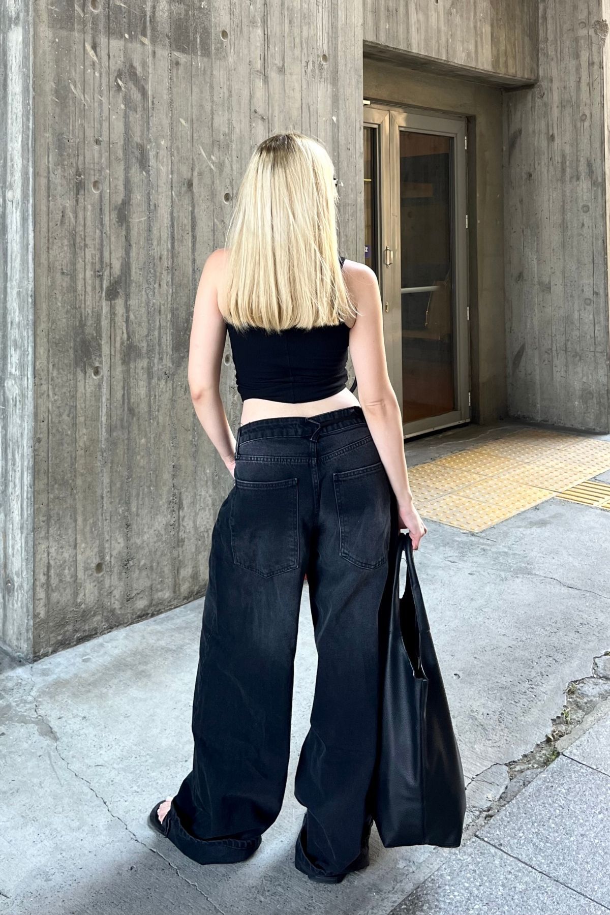 bases.  Kadın Bol Kesim Baggy Jean - Görsel 6