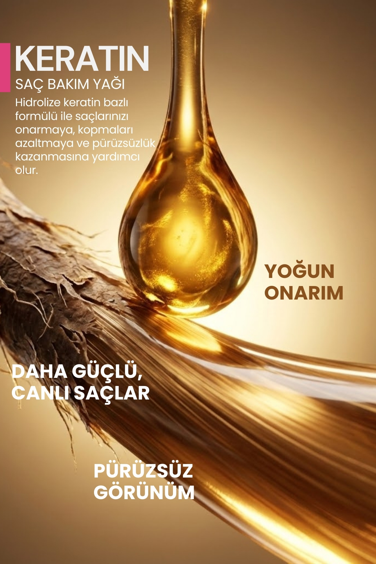 SAÇ BAKIM YAĞI KERATIN 100 ML — 1.1.THA.23094 — تصویر 5 از 7