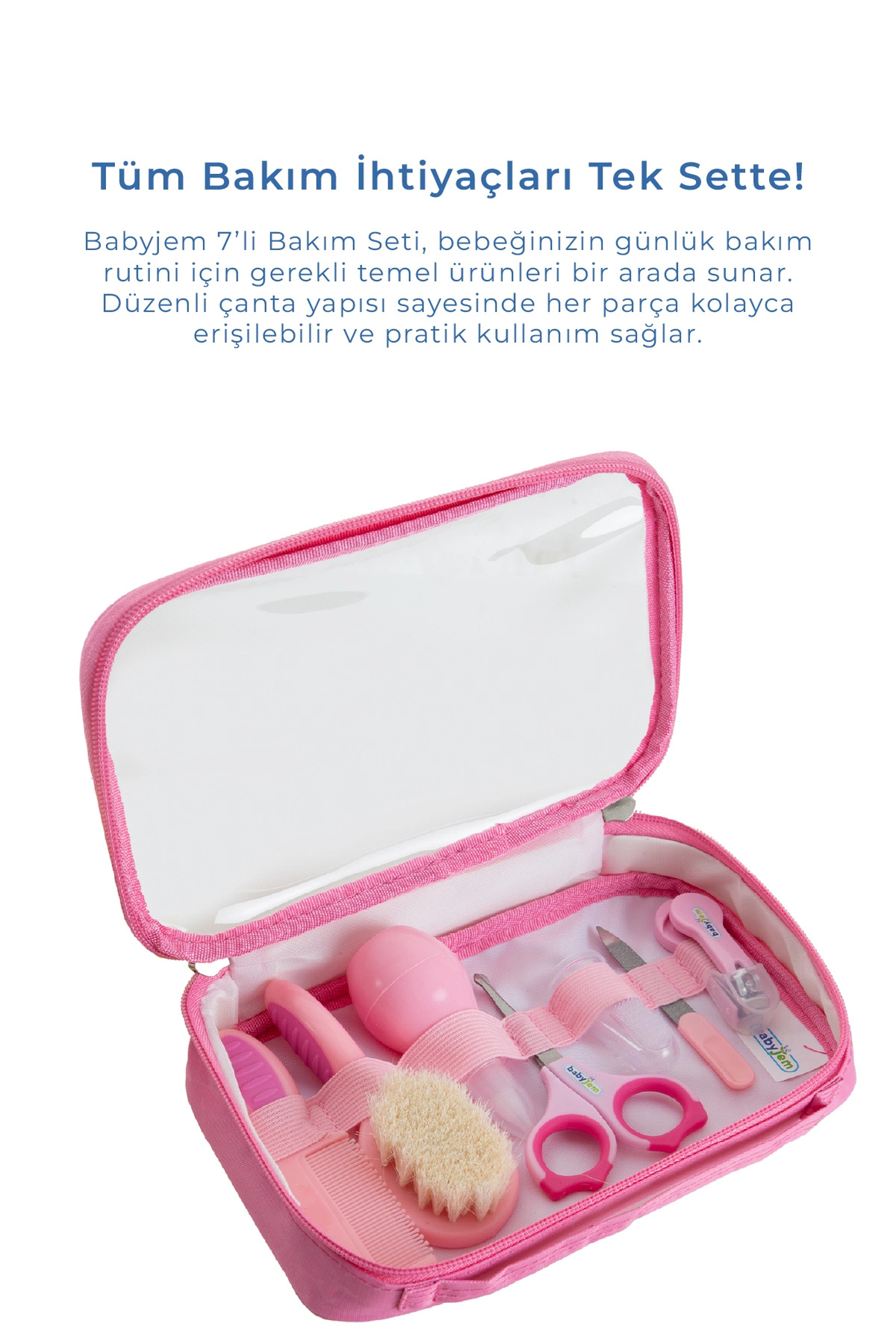 Babyjem Bebek Bakım Seti 7'li /pembe fotoğrafı 3 (önizleme)