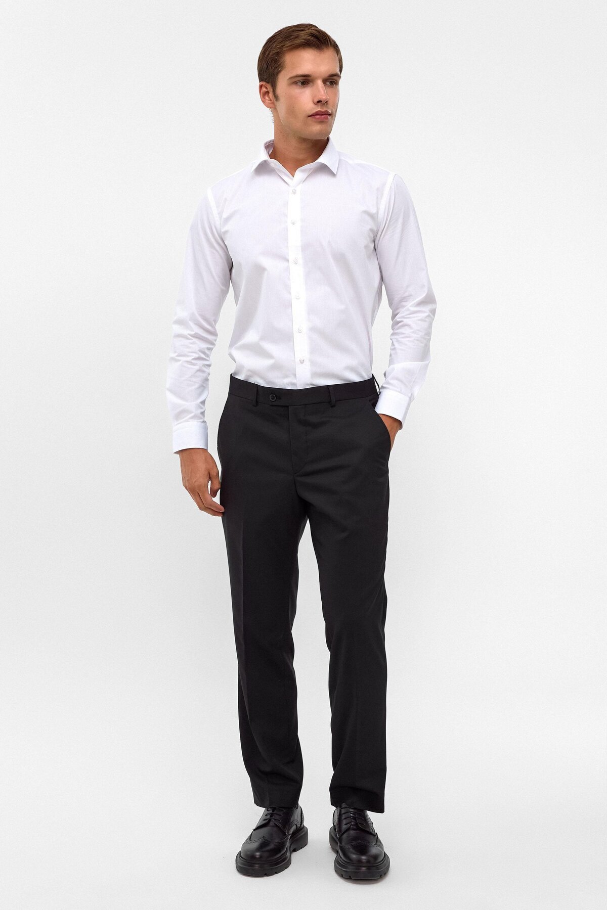 SÜVARİ  Süvari Rahat Kalıp Siyah Esnek Kumaş Pantolon - Görsel 2