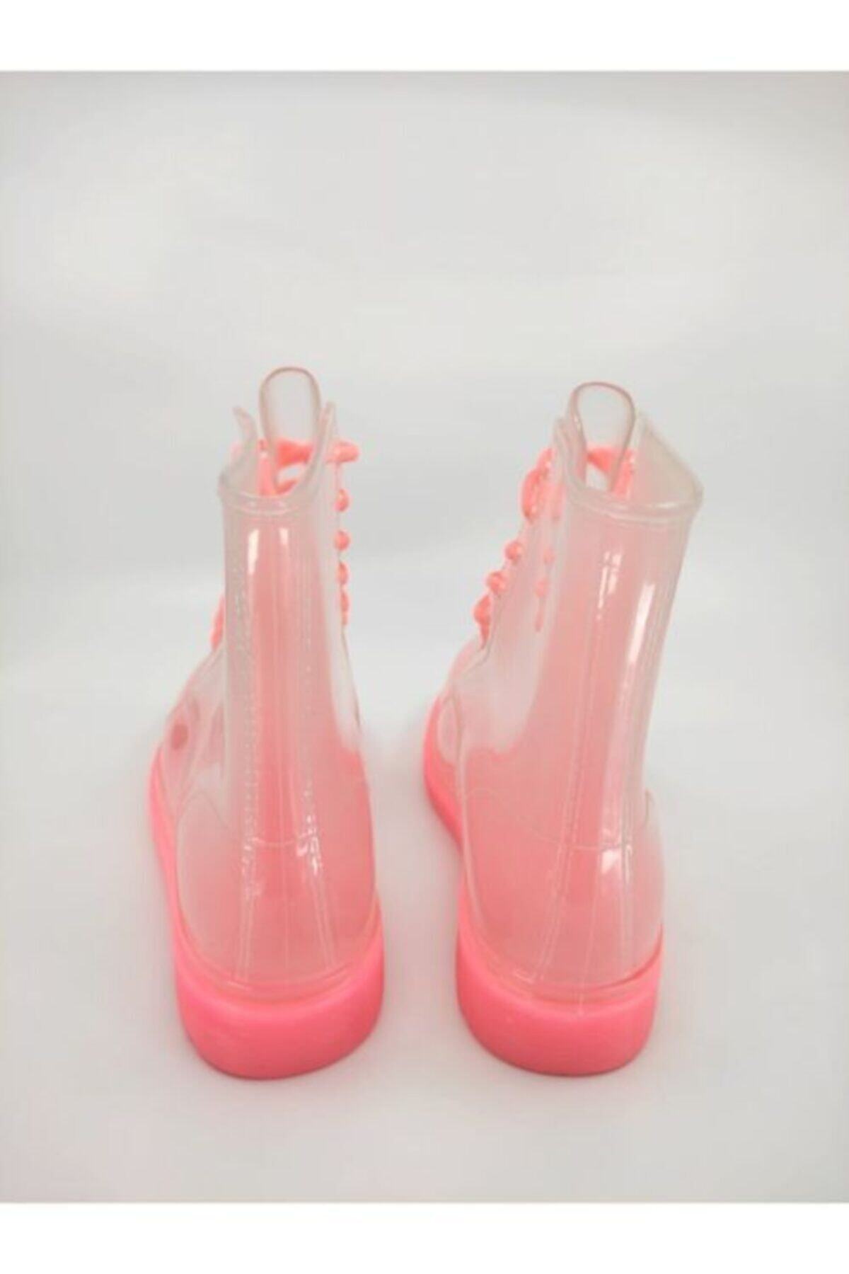 Frida Shoes Frida Kadın Şeffaf Su Geçirmez Bot 13400-pembe Taban görsel 6