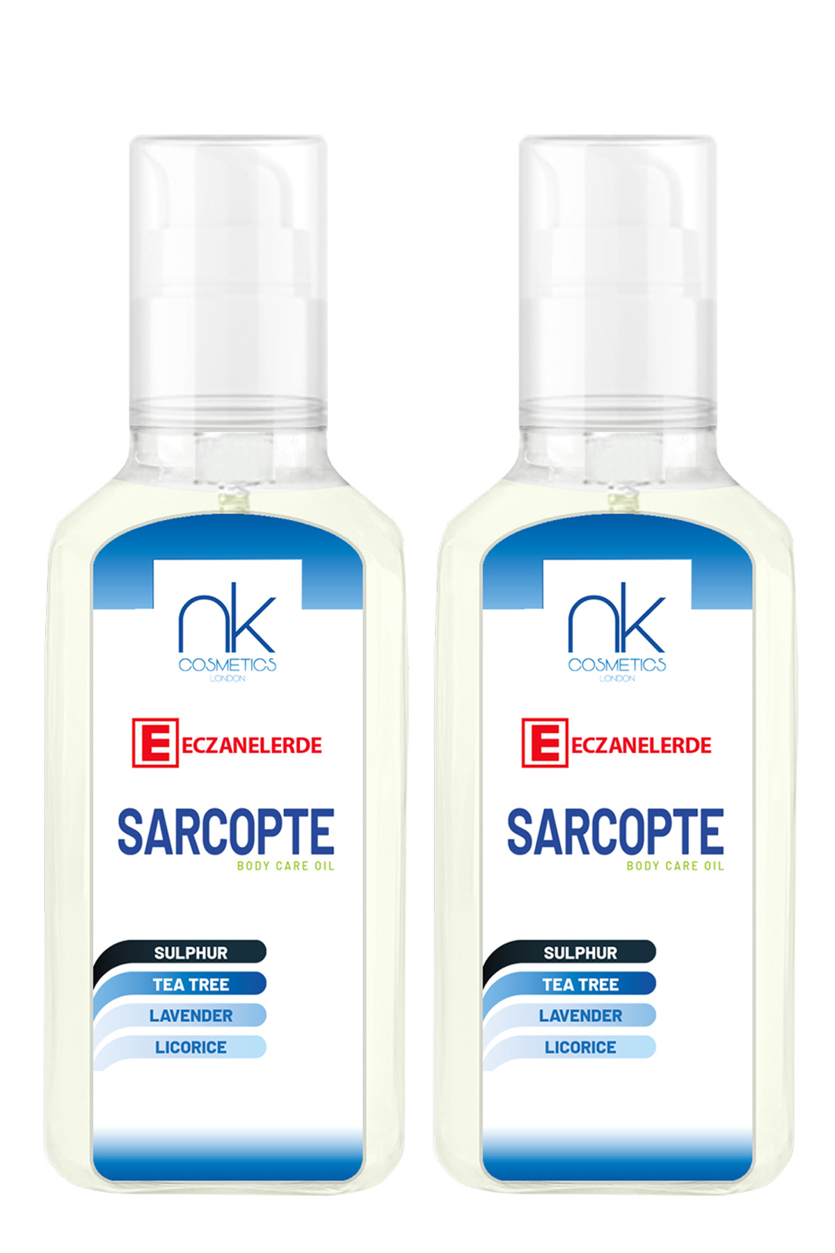 NK Cosmetics Sarcopte Cilt Bakım Losyonu – Hissini Yatıştırmaya Yardımcı, Lavanta Kokulu 2 × 125 ml — 8699936963552
