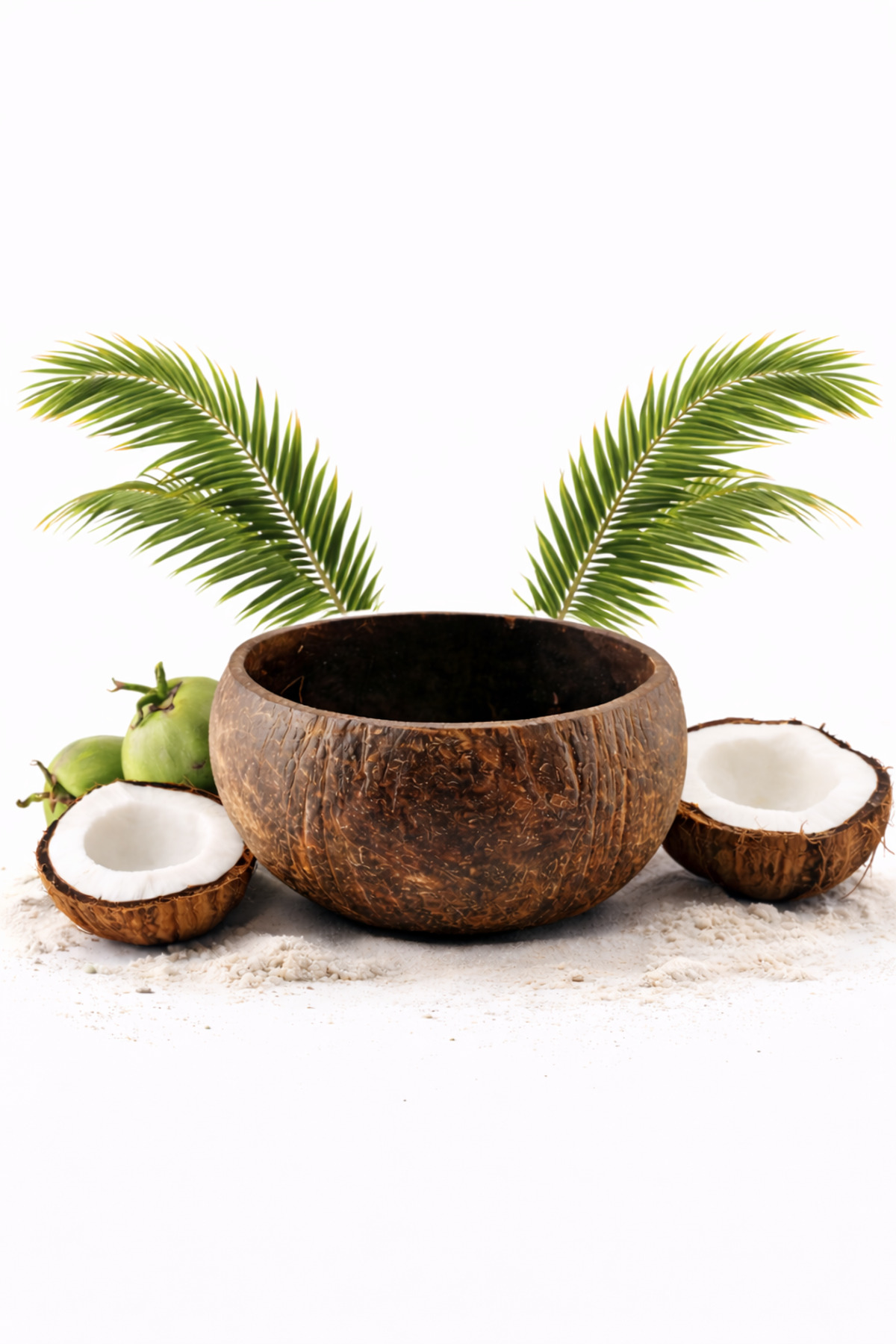 Coconut Bowl - Rough – Jumbo - Handmade – Natural – Salad & Snack Bowl – Matte