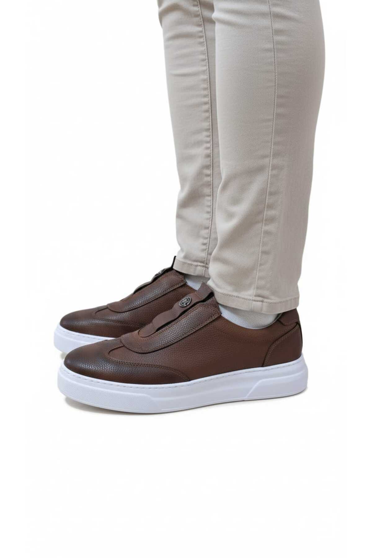 capel hor-se  GÜNLÜK KOLAY GİYİLEBİLEN ERKEK YÜRÜYÜŞ AYAKKABISI KAHVERENGİ - Görsel 3