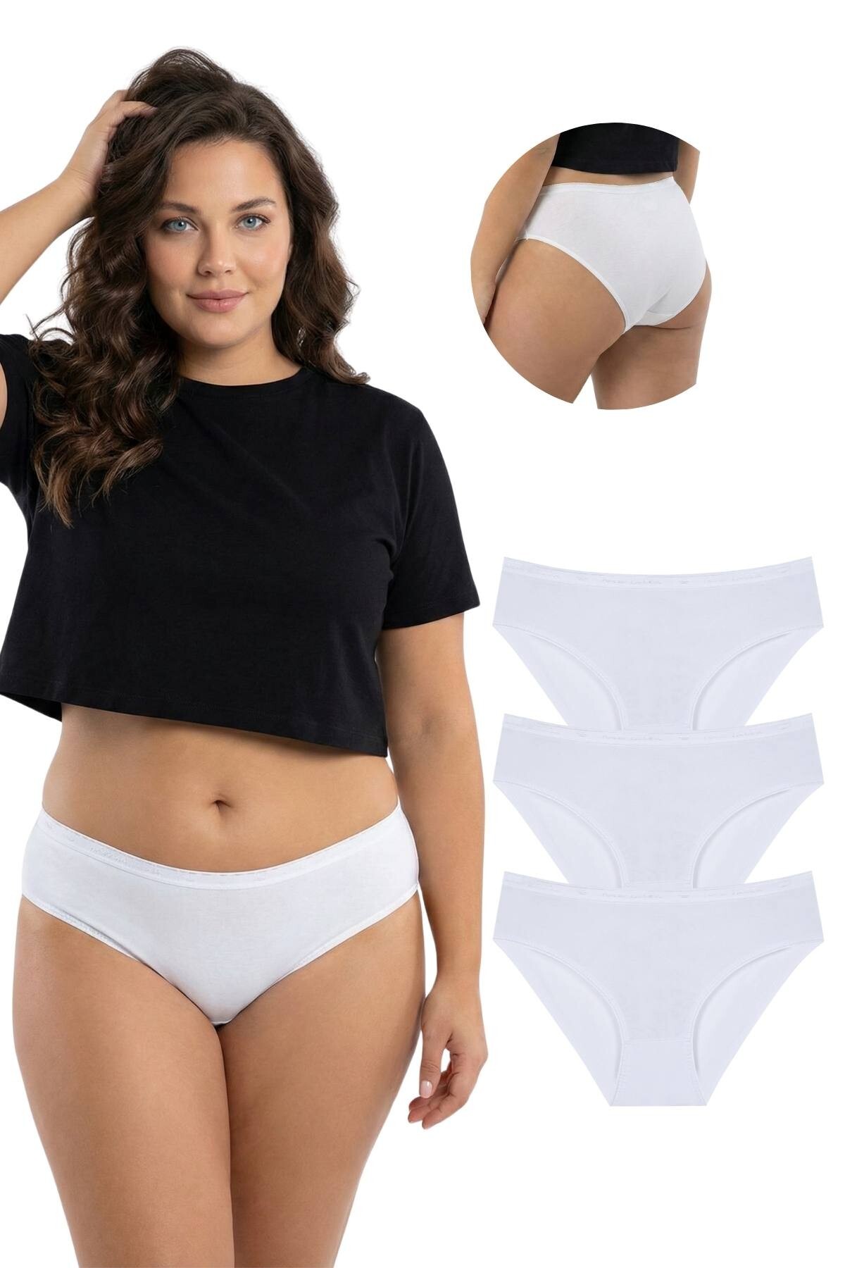 1008 Jacquard Elastic Baton Women's Panties Pack 1008-v4